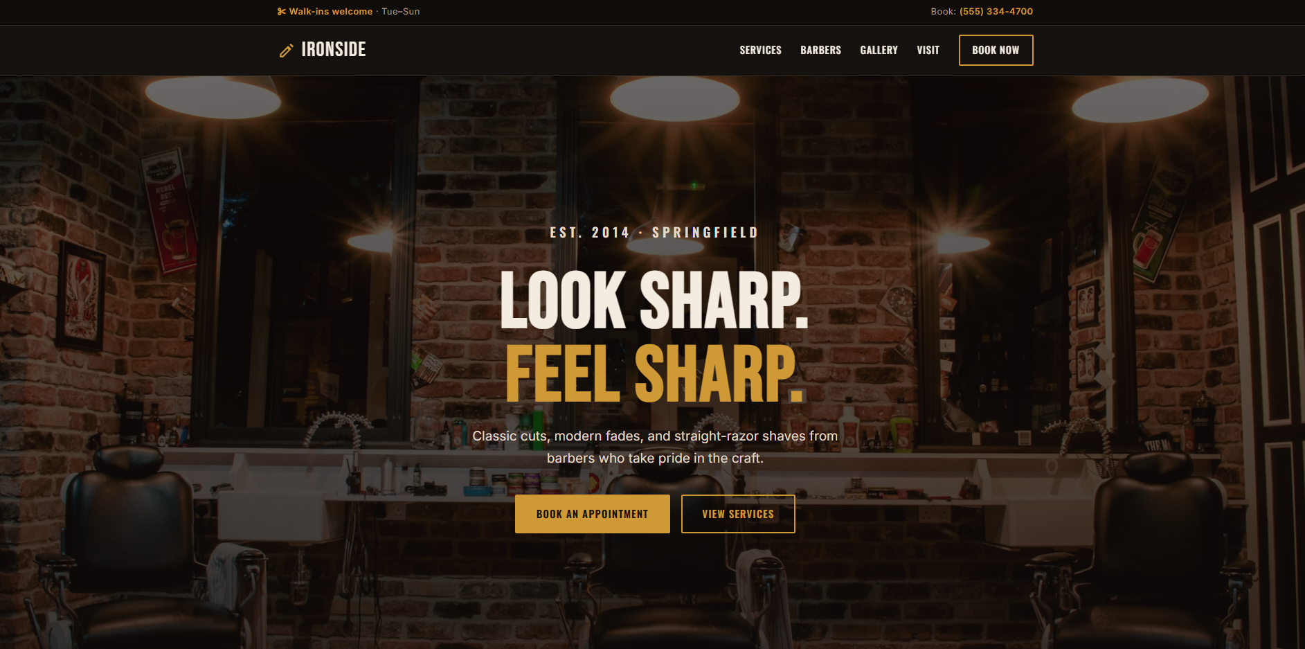 Barbershop template preview