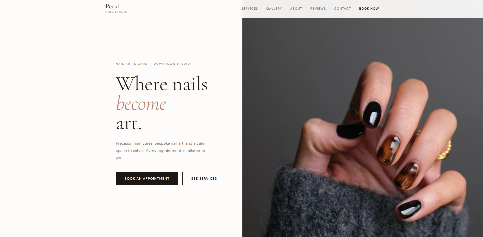 Nail salon template preview